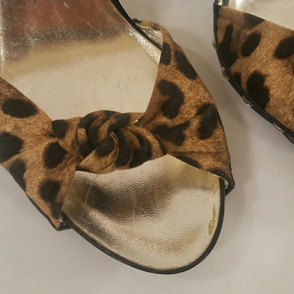 NWOT DOLCE & GABBANA Animal Print Leopard Sandals - Picture 5 of 5